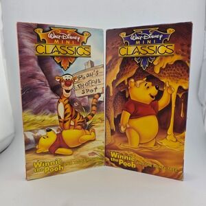 Disney Mini Classics Winnie the Pooh‎ VHS Lot of 2 Pre-Owned Cardboard Sleeves